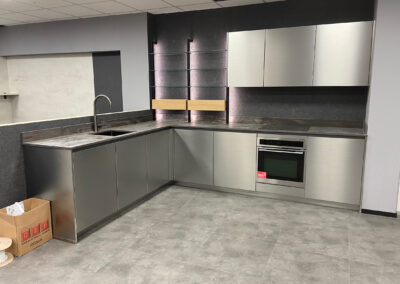 Grey kitchen installation in Northamptonshire